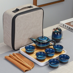 陶瓷收納旅行茶具套裝