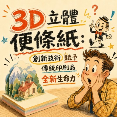 香港企業禮品訂製 - 3D立體便條紙：創新技術賦予傳統印刷品全新生命力
