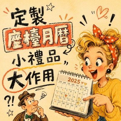 香港企業禮品訂製 - 定製座檯月曆，小禮品大作用