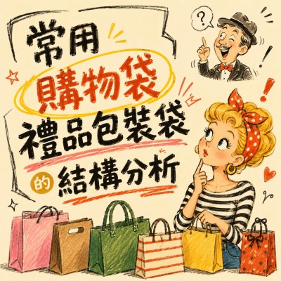 香港企業禮品訂製 - 常用購物袋禮品包裝袋的結構分析