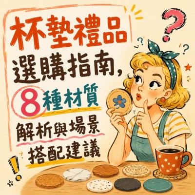 香港企業禮品訂製 - 杯墊禮品選購指南，8種材質解析與場景搭配建議