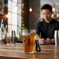 竹製多功能酒吧工具鑰匙扣