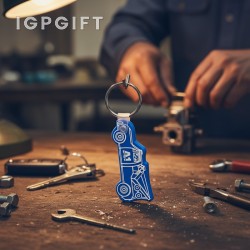 拖車造型軟膠鑰匙圈