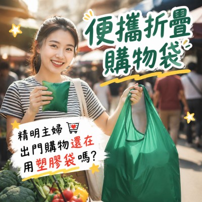 香港企業禮品訂製 - 便攜折疊購物袋