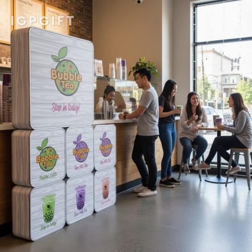 可替換圖形的模組化展示牆