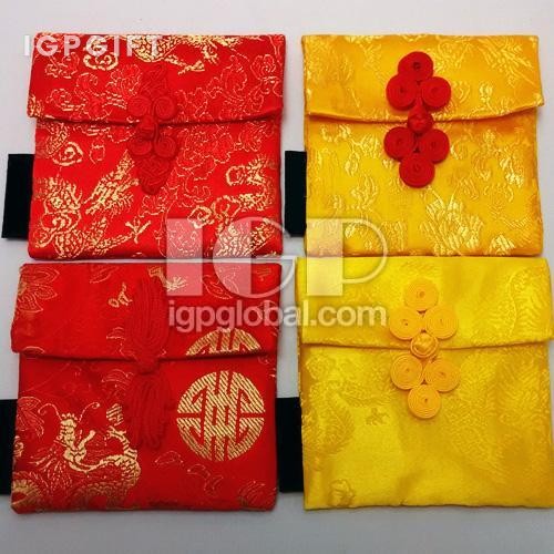 正方形精緻錦緞利是封