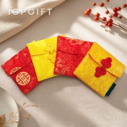 正方形精緻錦緞利是封