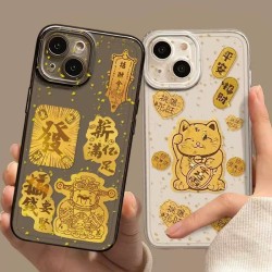 可定製圖案黃金手機貼紙