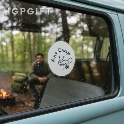 靜態圓形貼紙 - 3.5英寸