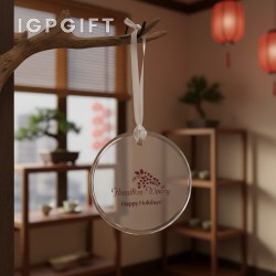 圓形斜切玻璃飾品