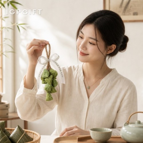 端午粽子造型艾草精油香氛掛飾皂