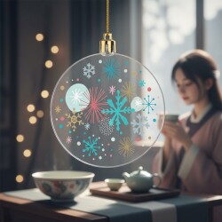 防摔平面裝飾球 - 透明 - 全彩