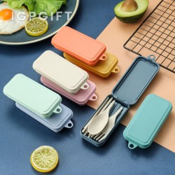 小麥秸稈折疊便攜餐具