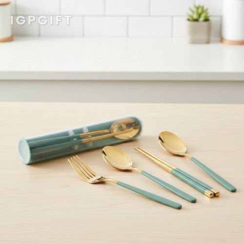 不銹鋼隨行餐具三件組