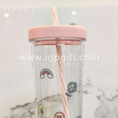 吸管大容量便捷水果杯