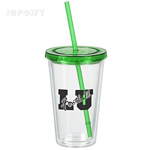 定製 acrylic 隨行杯 - 16 盎司 - 清透