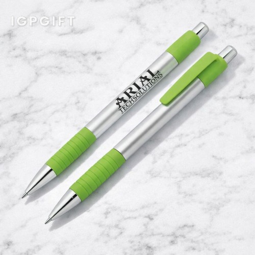 高端銀色按扣圓珠筆