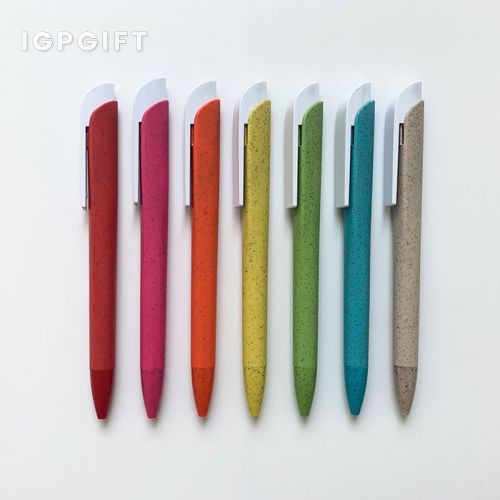 按動環保小麥秸稈筆