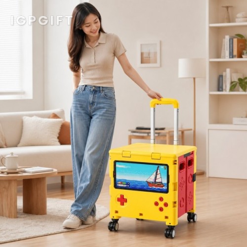 遊戲主題可摺疊四輪手拉車