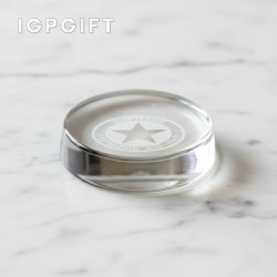 圓形水晶擋紙器
