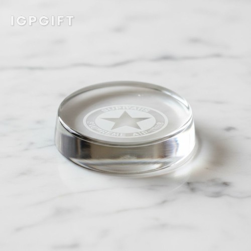 圓形水晶擋紙器