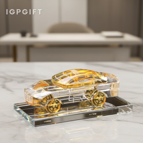 3D內雕水晶汽車擺件