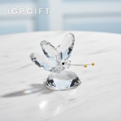 水晶蝴蝶擺件