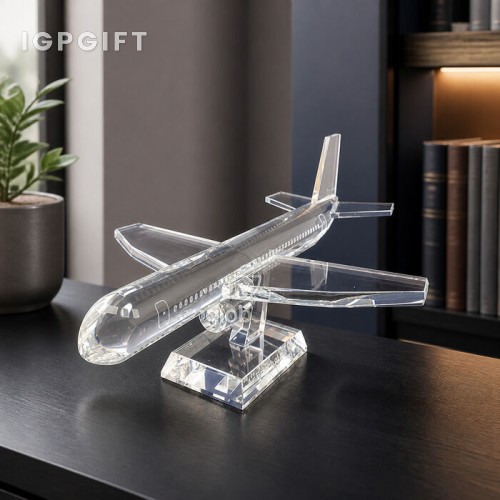 飛機模型水晶擺件