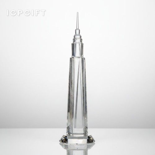 水晶3D立體大樓塔模型擺件定製