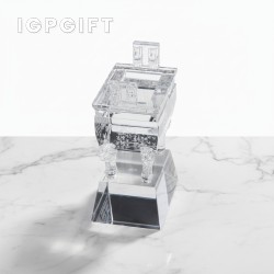 透明白水晶鼎定製