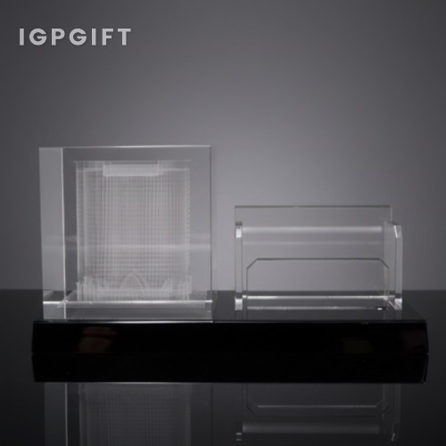 定製水晶激光內雕建築三維3D模型紀念禮品