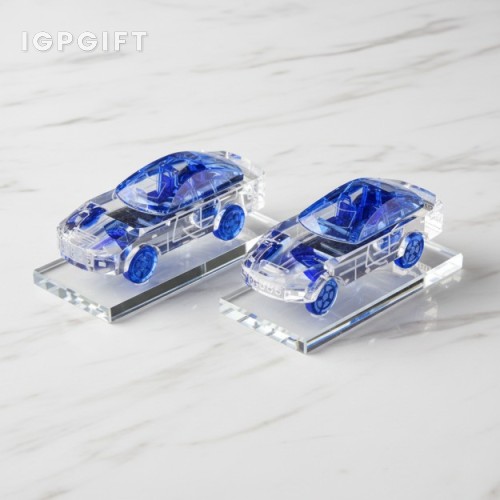 3D內雕水晶汽車擺件