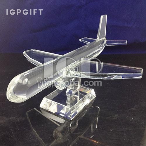 飛機模型水晶擺件