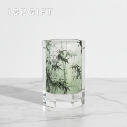 水晶竹子筆筒定製