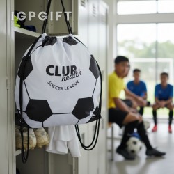 足球主題拉繩背包