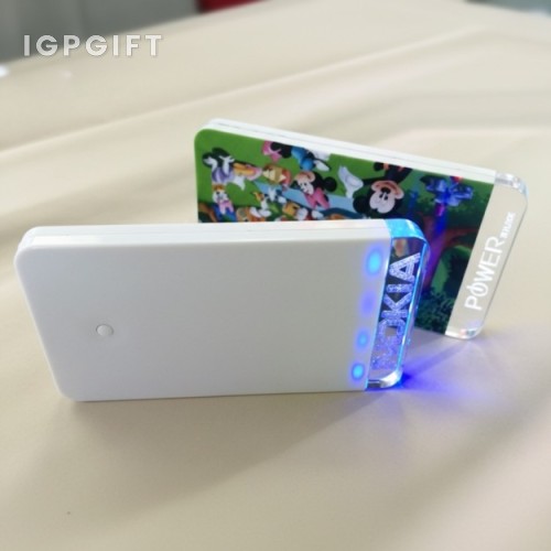 水晶發光移動電源