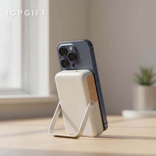 竹纖維無線充電寶