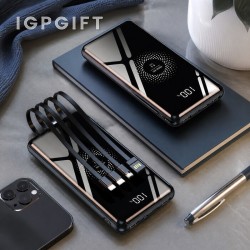 20000毫安超薄鋼琴面無線行動電源