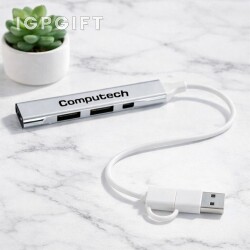 綠色回收鋁製多端口集線器