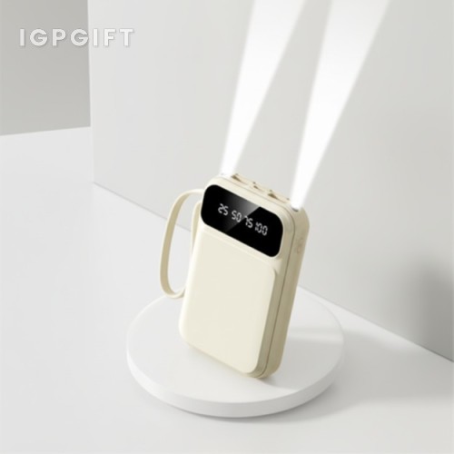 LED手電筒行動電源（內置4根數據線）- 10000mAh