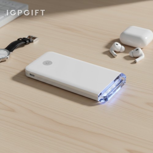 水晶發光移動電源