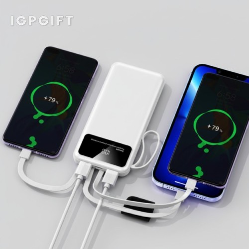 多功能快速充電可拆卸電纜行動電源 - 10000mAh