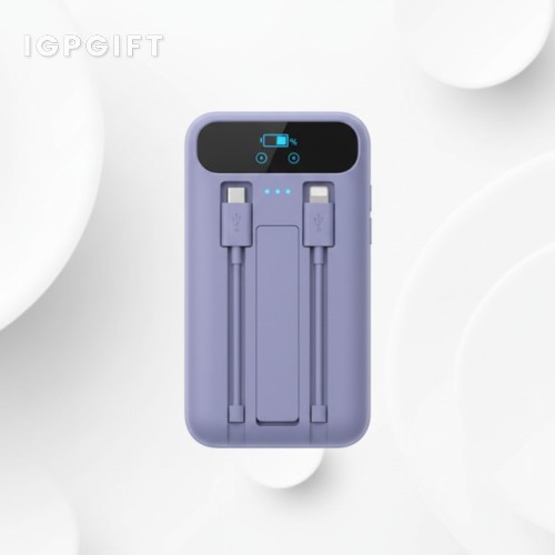 雙線數顯磁吸無線快充行動電源