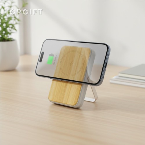 竹纖維無線充電寶
