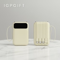 LED手電筒行動電源（內置4根數據線）- 10000mAh