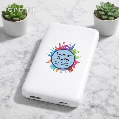 便攜式無線充電寶 - 5000 mAh - 定製印刷