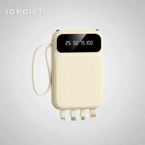 LED手電筒行動電源（內置4根數據線）- 10000mAh