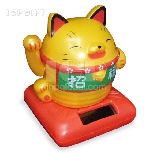 卡通太陽能招福貓