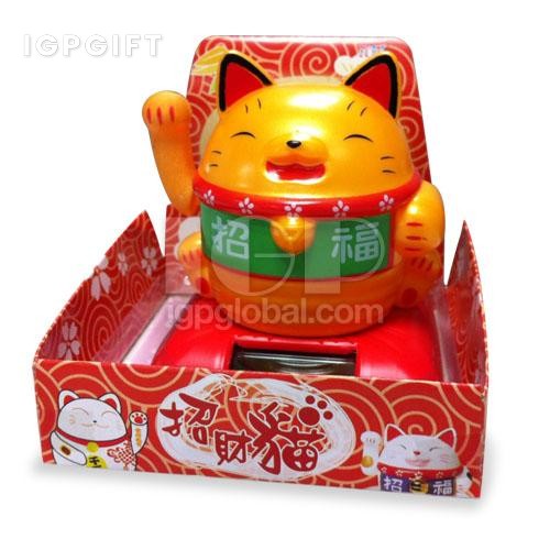 卡通太陽能招福貓