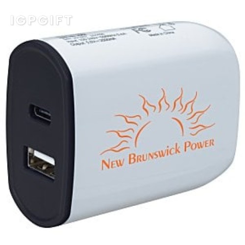 雙口折疊式牆壁充電器